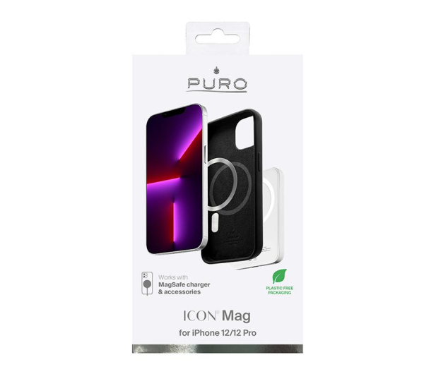 Puro Icon Mag MagSafe do iPhone 12 / 12 Pro - czarne - 1346157 - zdjęcie 3
